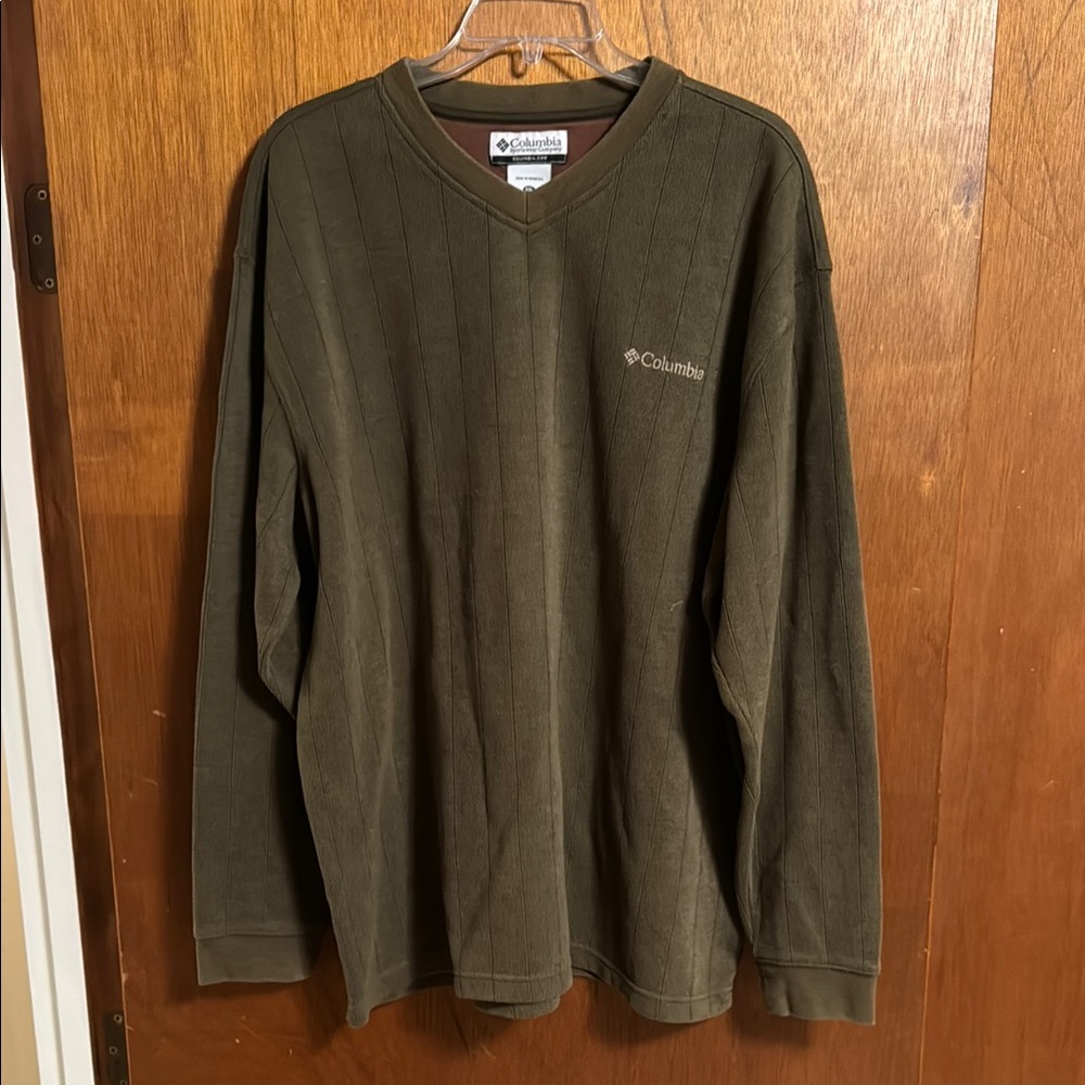 Vintage Columbia Green Sweater, Men’s XXL